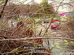 Blondie Girl Fucks Casual Guy In The Park