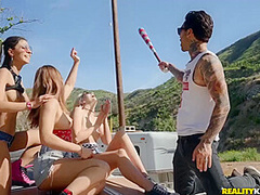 Small Hands And Paige Owens In Sex-hungry Lovers Put A Tent And Fuck Hard By The Bonfire