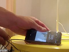 Asian hostel guest enjoys facial as she rims lucky guy