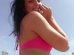 Laurita Peralta And Nick Moreno In Spanish Beach Babe Facefucked Before Anal