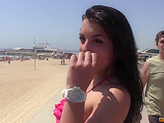 Laurita Peralta And Nick Moreno In Spanish Beach Babe Facefucked Before Anal