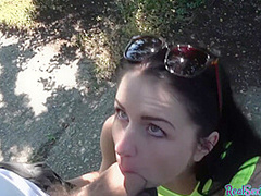 Real pulled amateur gives head for cash