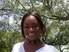 Chocolate Skinned Babe Rides White Pecker With Her Panties On With Lola Chanel And Kyle Mason