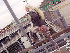 Cam Angel & Andy Star in Filthy Car Park Fuck With Blonde Silicone Chick - KINK