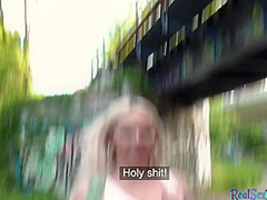 Panties to the side fuck for picked up amateur slut