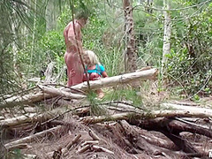 Blonde Minx Getting Fucked In The Woods - Ashlee Chambers And Ash Lee
