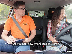 Euro Fishnet Babe Publicly Cowgirls Car Teacher