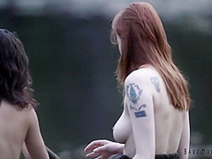 The Crossing - Erotic Lesbian Movie Outdoors By The River