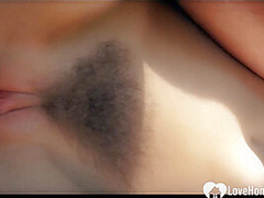 Sensational brunette babe loves the gardener's tool