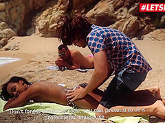 Ebony Teen Noe Milk Seduced And Fucked At The Beach