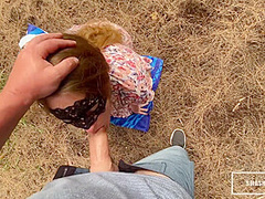 Cum All Over Face On Public Beach