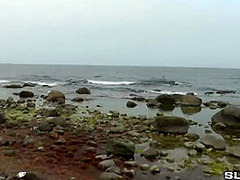 Marion Pisses And Then Drinks Piss On Beach From His Cock