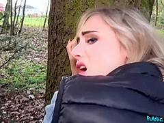 Took Doggy Style Pose By The Tree To Get Fucked With Lindsey Cruz