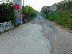 Alyssa Reece - Skinny Teen Fucks Outdoors To Earn Money