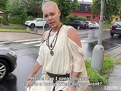 Baldhead And Hairless Pussy Rebel Punk Girl Outdoor Sex