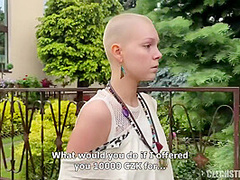 Baldhead And Hairless Pussy Rebel Punk Girl Outdoor Sex