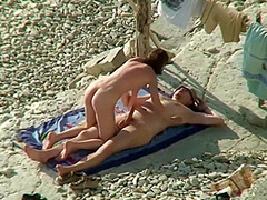 Couple Share Hot Moments On Public Nudist Beach - Outdoor Voyeur Sex