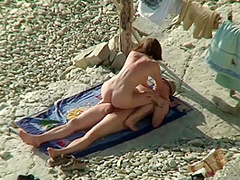 Couple Share Hot Moments On Public Nudist Beach - Outdoor Voyeur Sex