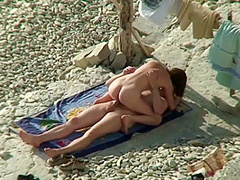 Couple Share Hot Moments On Public Nudist Beach - Outdoor Voyeur Sex