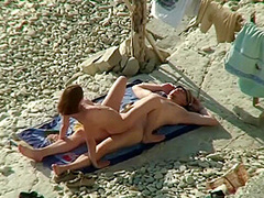 Couple Share Hot Moments On Public Nudist Beach - Outdoor Voyeur Sex