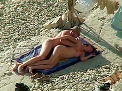 Couple Share Hot Moments On Public Nudist Beach - Outdoor Voyeur Sex