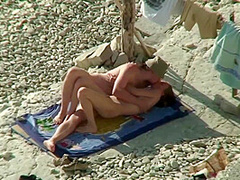 Couple Share Hot Moments On Public Nudist Beach - Outdoor Voyeur Sex