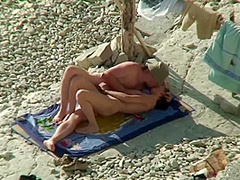 Couple Share Hot Moments On Public Nudist Beach - Outdoor Voyeur Sex