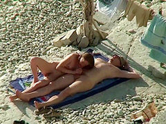Couple Share Hot Moments On Public Nudist Beach - Outdoor Voyeur Sex