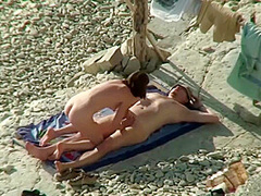 Couple Share Hot Moments On Public Nudist Beach - Outdoor Voyeur Sex
