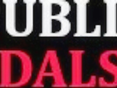 Public spanking of blonde euro babe in ropes getting fucked