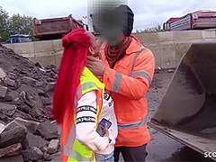 Strange Worker Seduce German Redhead Teen Bareback Outdoor