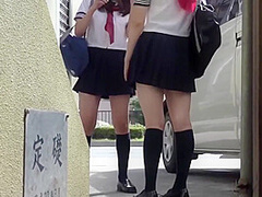 Nipponese Wicked Schoolgirls Upskirt Fetish In Crazy