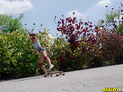 Ana Rose And Justin Hunt In Skater Slut Engulfs Thick Cock Of