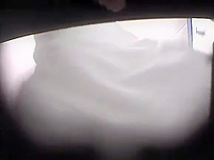 Hot blonde dries body and puts underwear