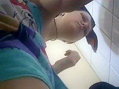 Peeping a hairy pussy and a firm ass