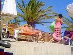 Hot woman at greek beach