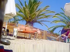 Hot woman at greek beach