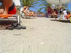 Hot woman at greek beach