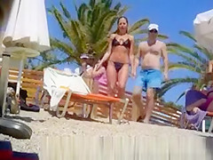 Hot woman at greek beach