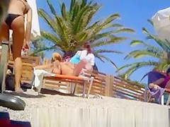Hot woman at greek beach