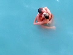 He rides her ass and gets voyeured