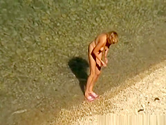 Mature nudist women in the water