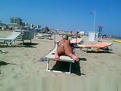 Big ass milf on the beach