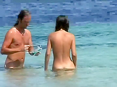 Amazing nude girl in the water