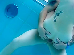 Voyeur secretly filmed discreet pool sex