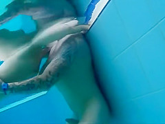 Voyeur secretly filmed discreet pool sex