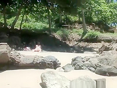 Voyeur secretly films woman in bikini sunbathing