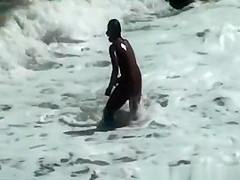 Nudist women in the water