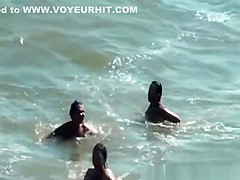 Nudist women in the water