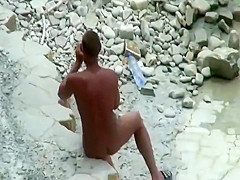 She poses for her husband in a thong